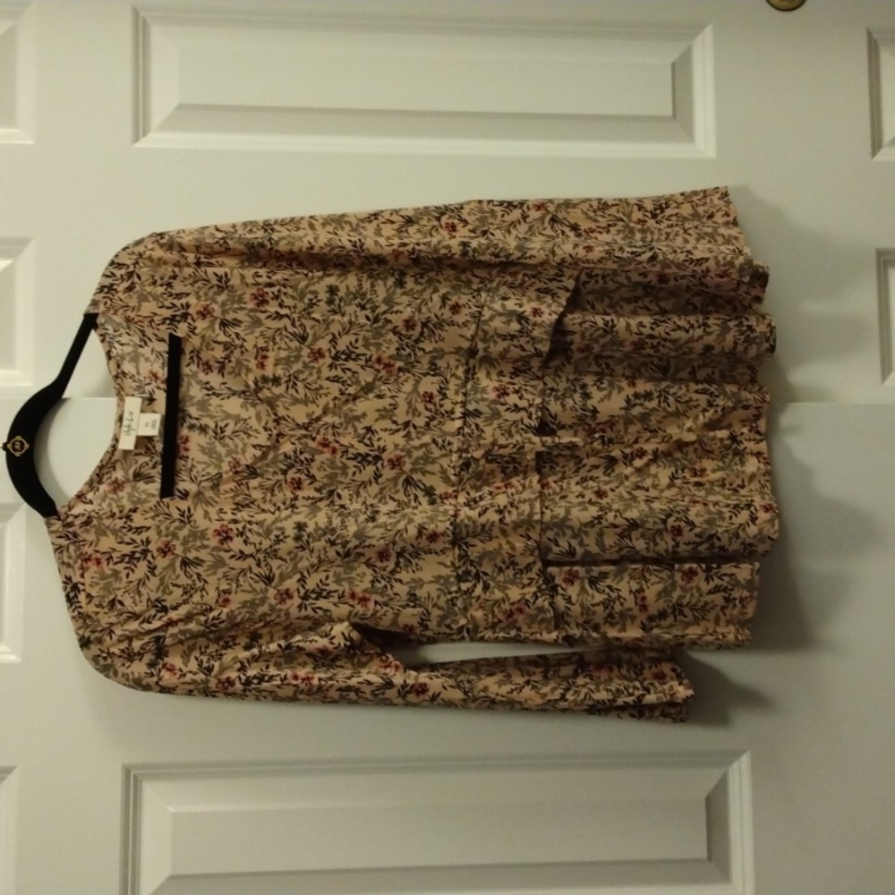 Vintage Long Sleeve floral Blouse